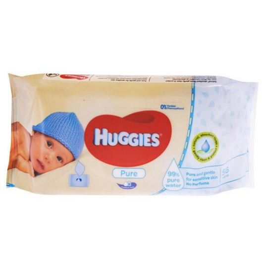 Huggies Pure Baby Wipe 56s